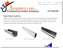Tablet Screenshot of amgutters.com